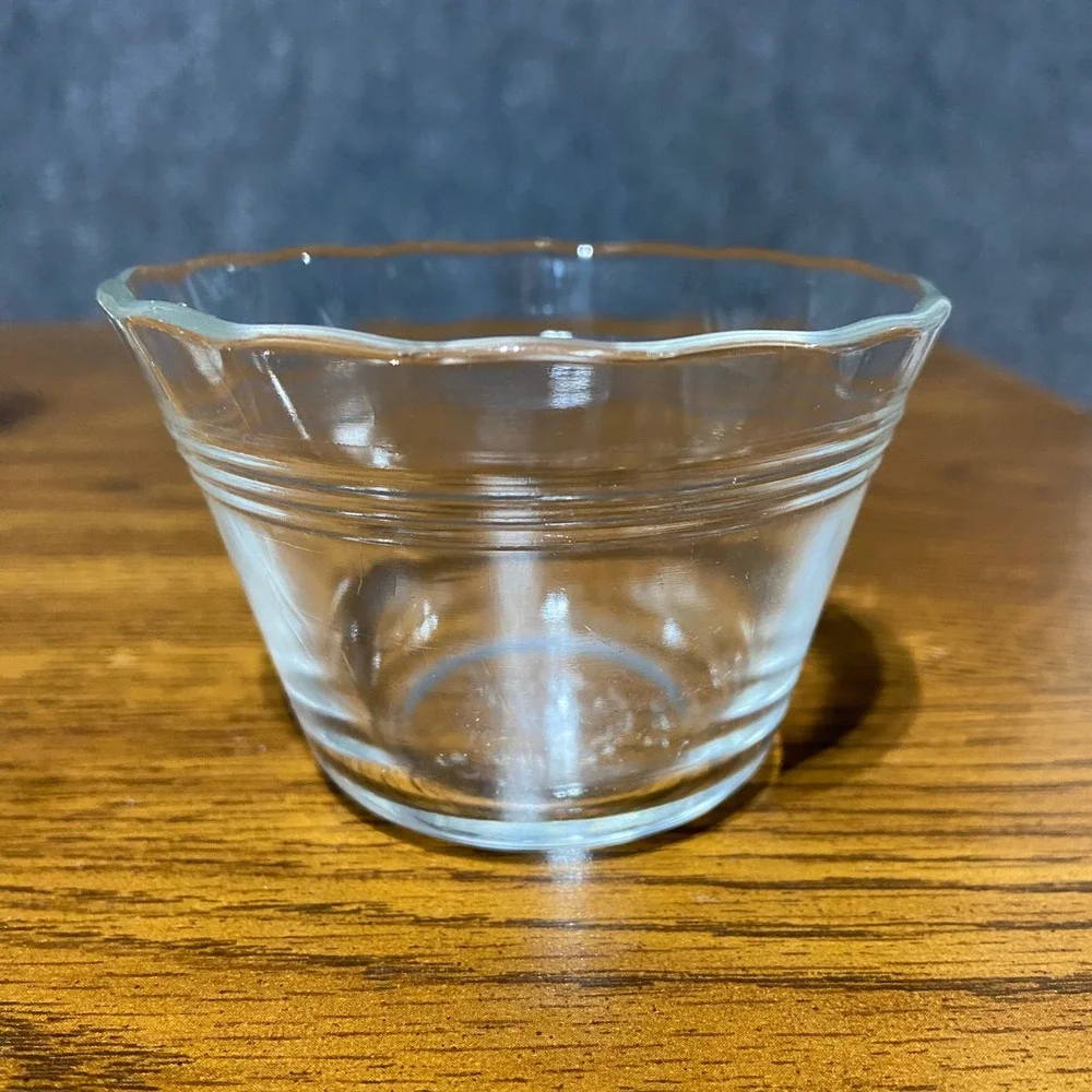 Vintage Pyrex 5 oz Clear Glass Custard Cups Ramekins Set of 8 Ribbed Made in USA